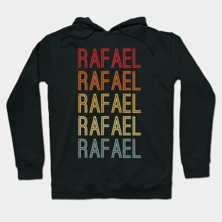 Rafael Name Vintage Retro Pattern Hoodie